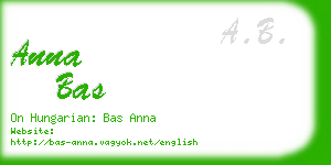 anna bas business card